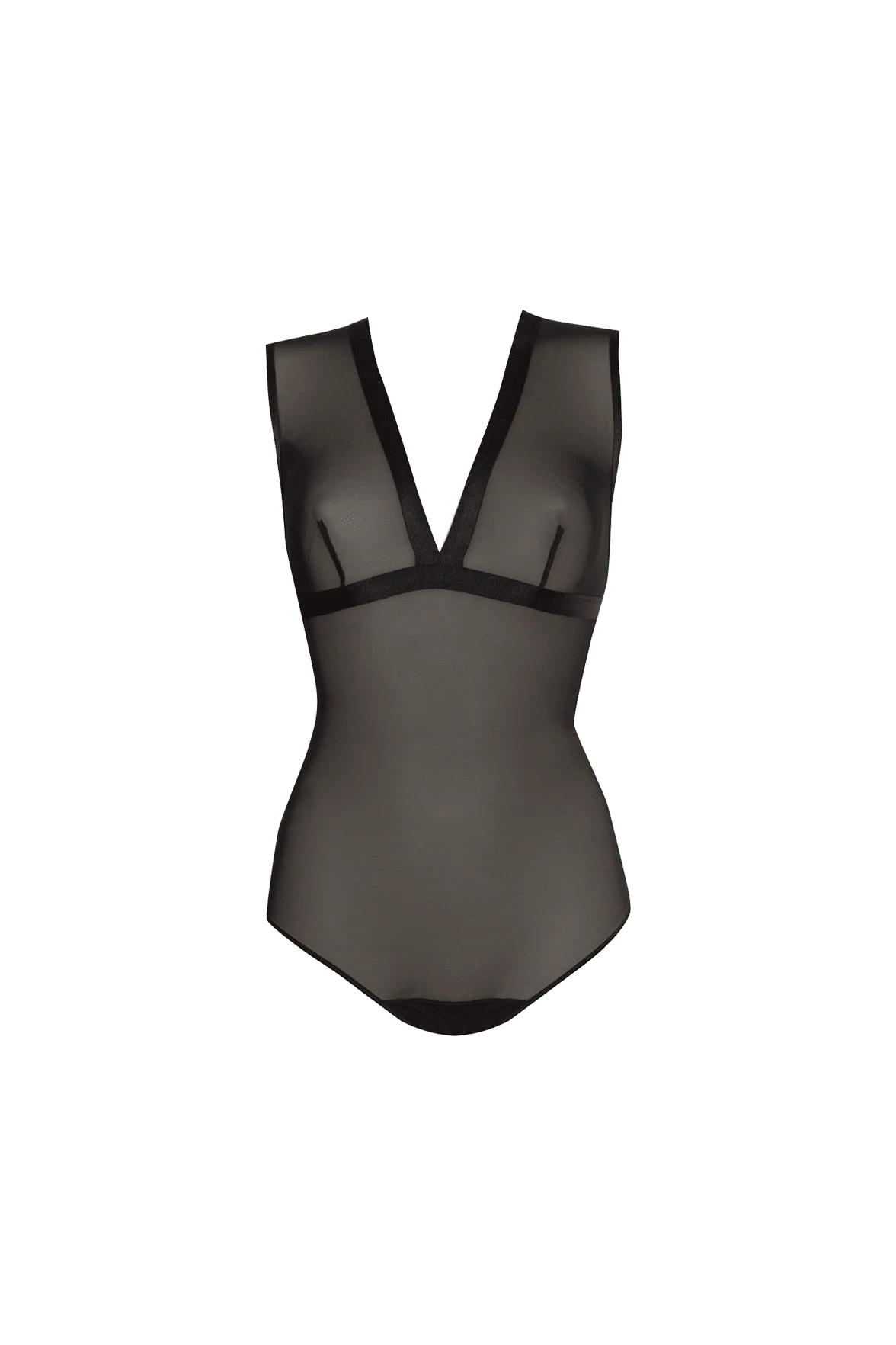 Body en tulle sans manches Tulle Design - Noir - Image 3