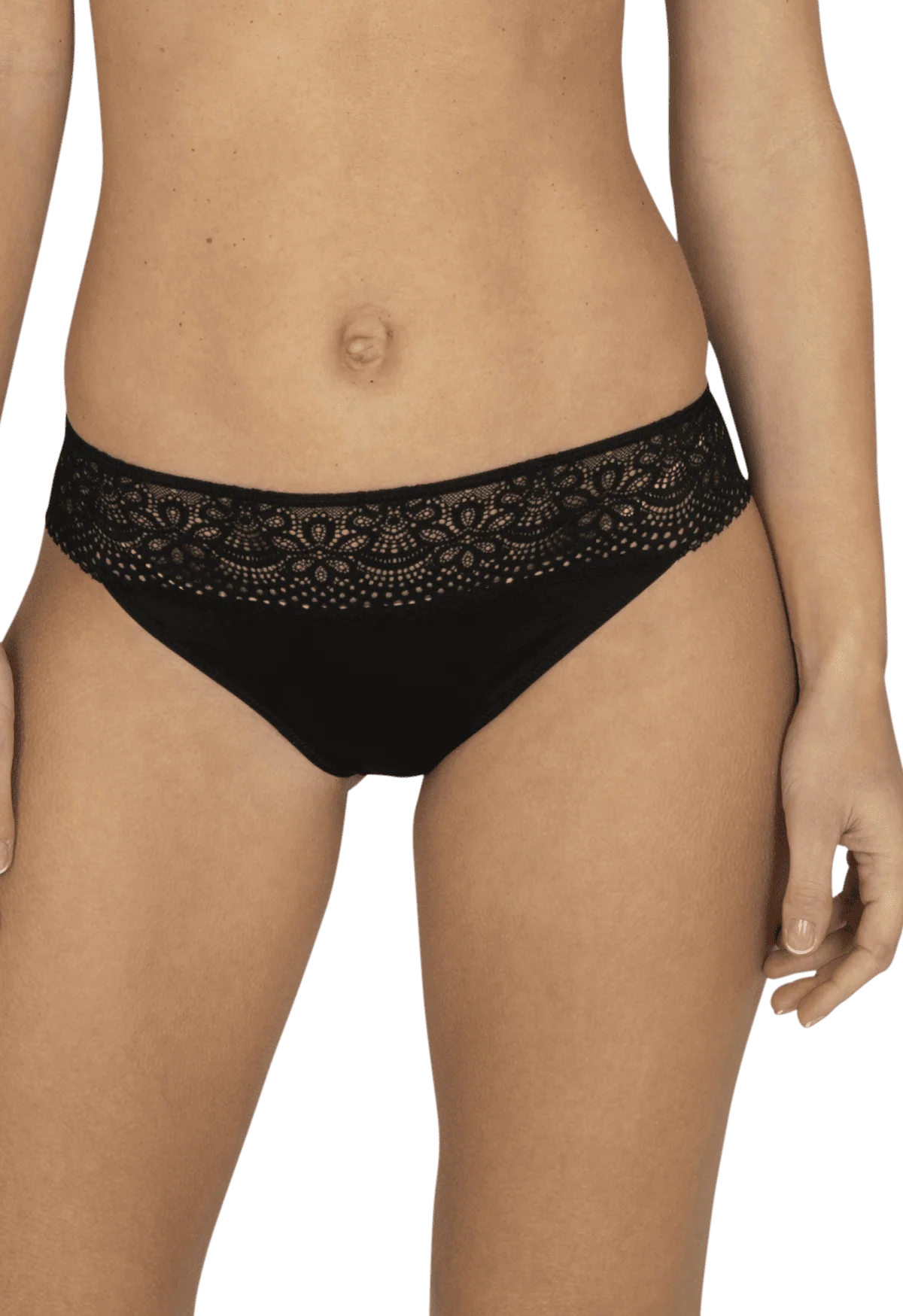 Slip brésilien dentelle et microfibre L'irrésistible - Noir - Image 4