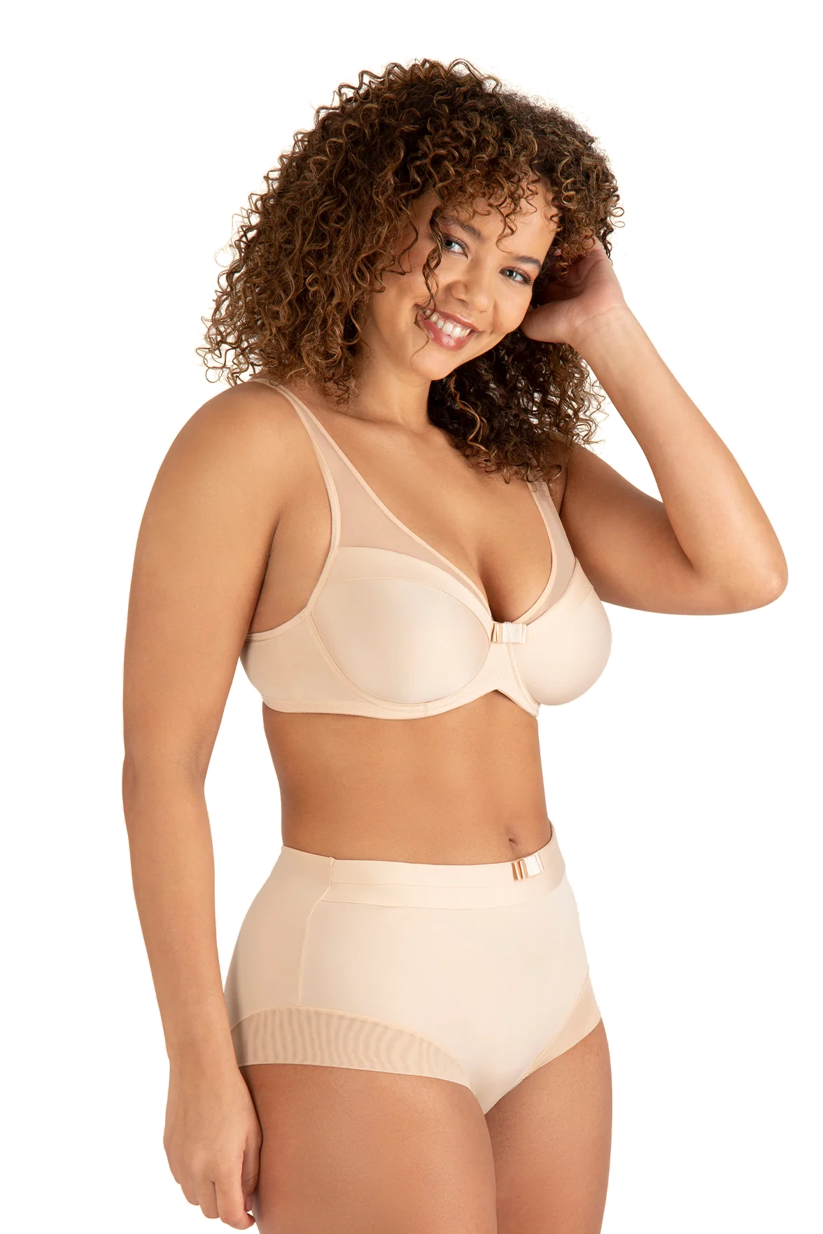 Shorty taille haute Tulle Design - Nude - Image 2