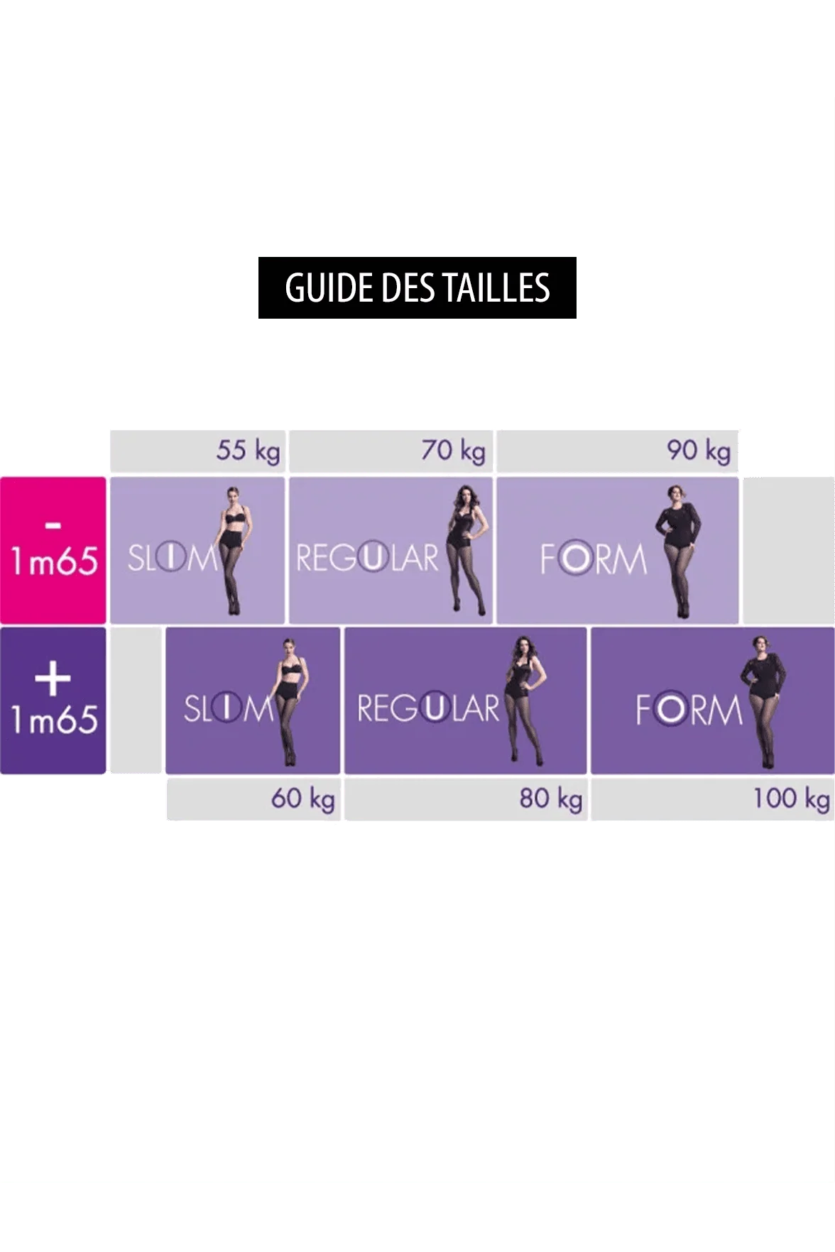 Collant Opaque 60D sur-mesure Morphologie - Noir - Image 5