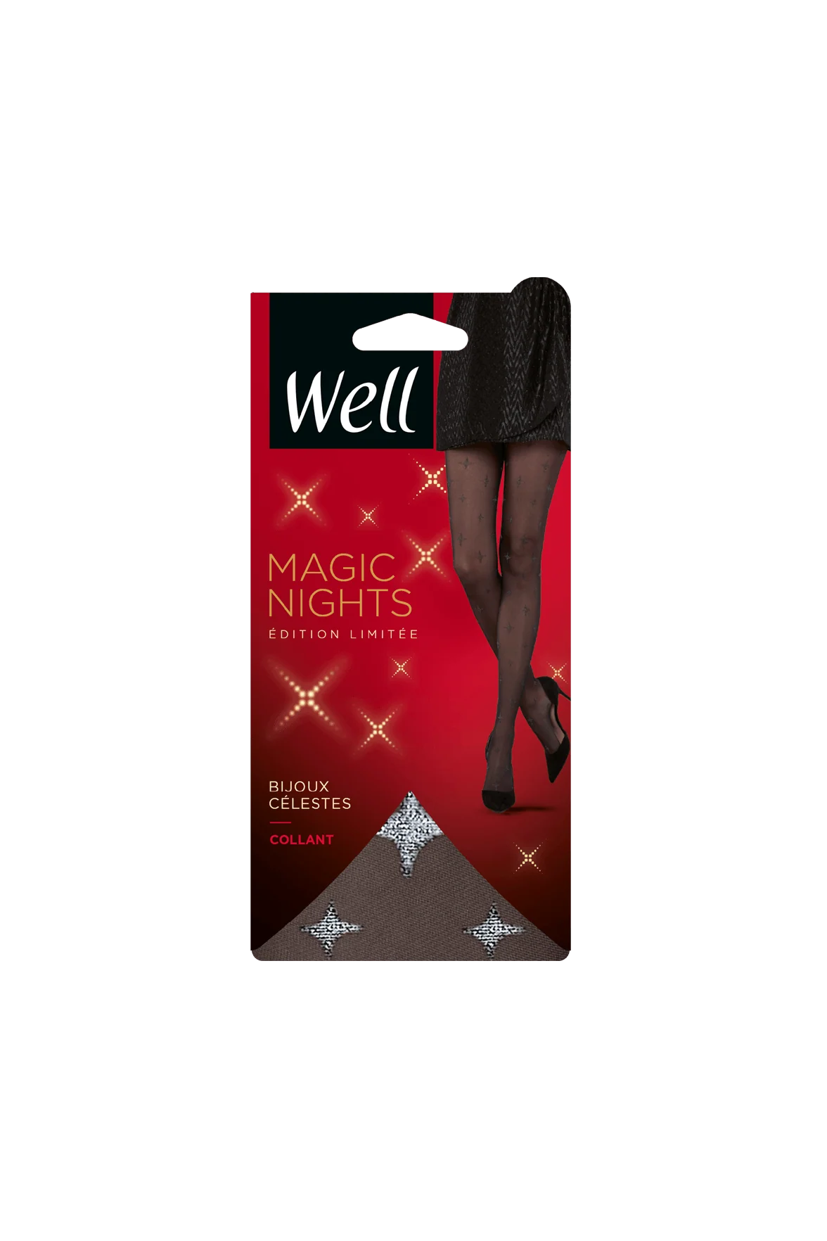 Collant Fantaisie 25D Bijoux Célestes Magic Nights - Noir ébène - Image 3