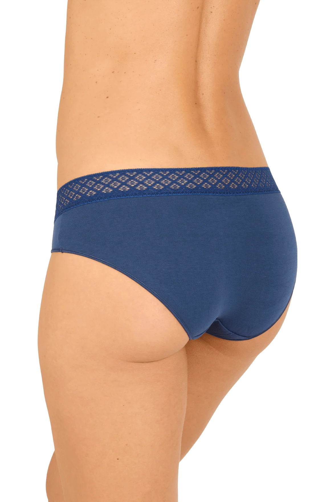 Lot de 3 Slips - Trio Dentelle Coton - Nuit étoilée / rose bonbon / blanc - Image 5
