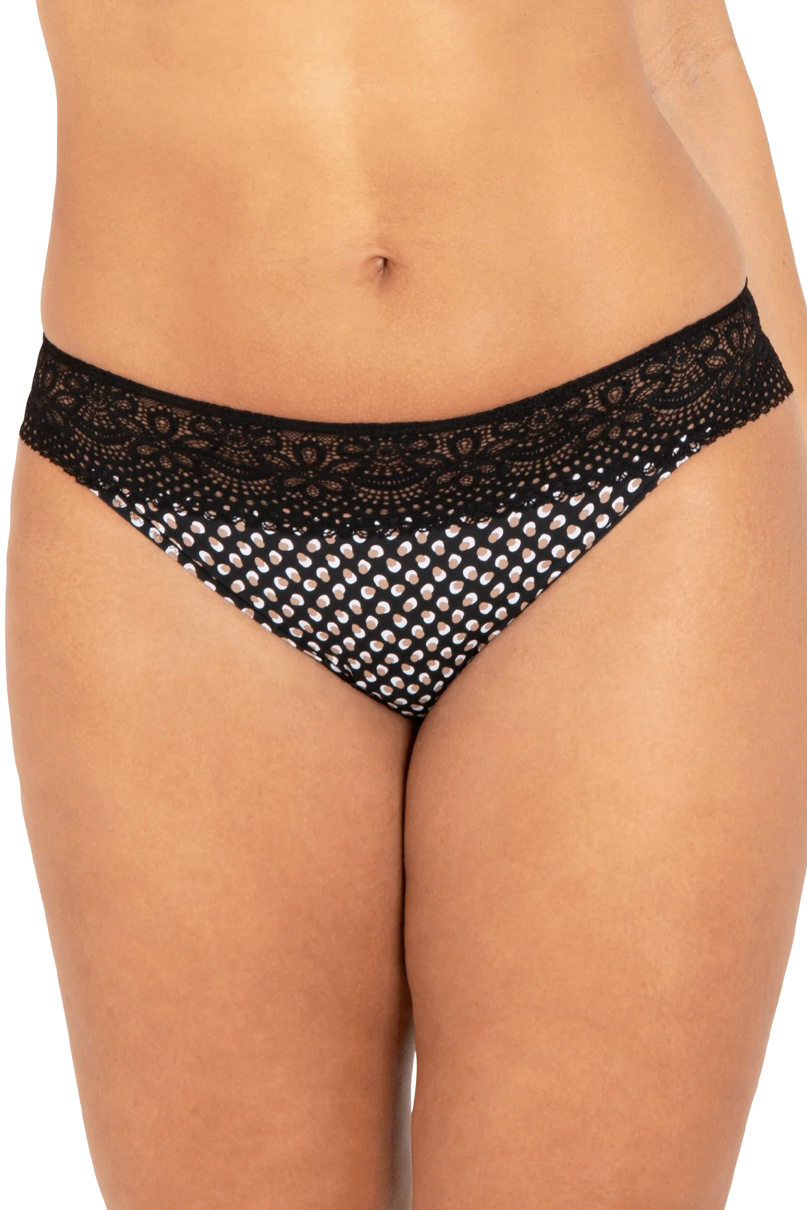 Slip brésilien dentelle et microfibre L'irrésistible - Bulles - Image 2