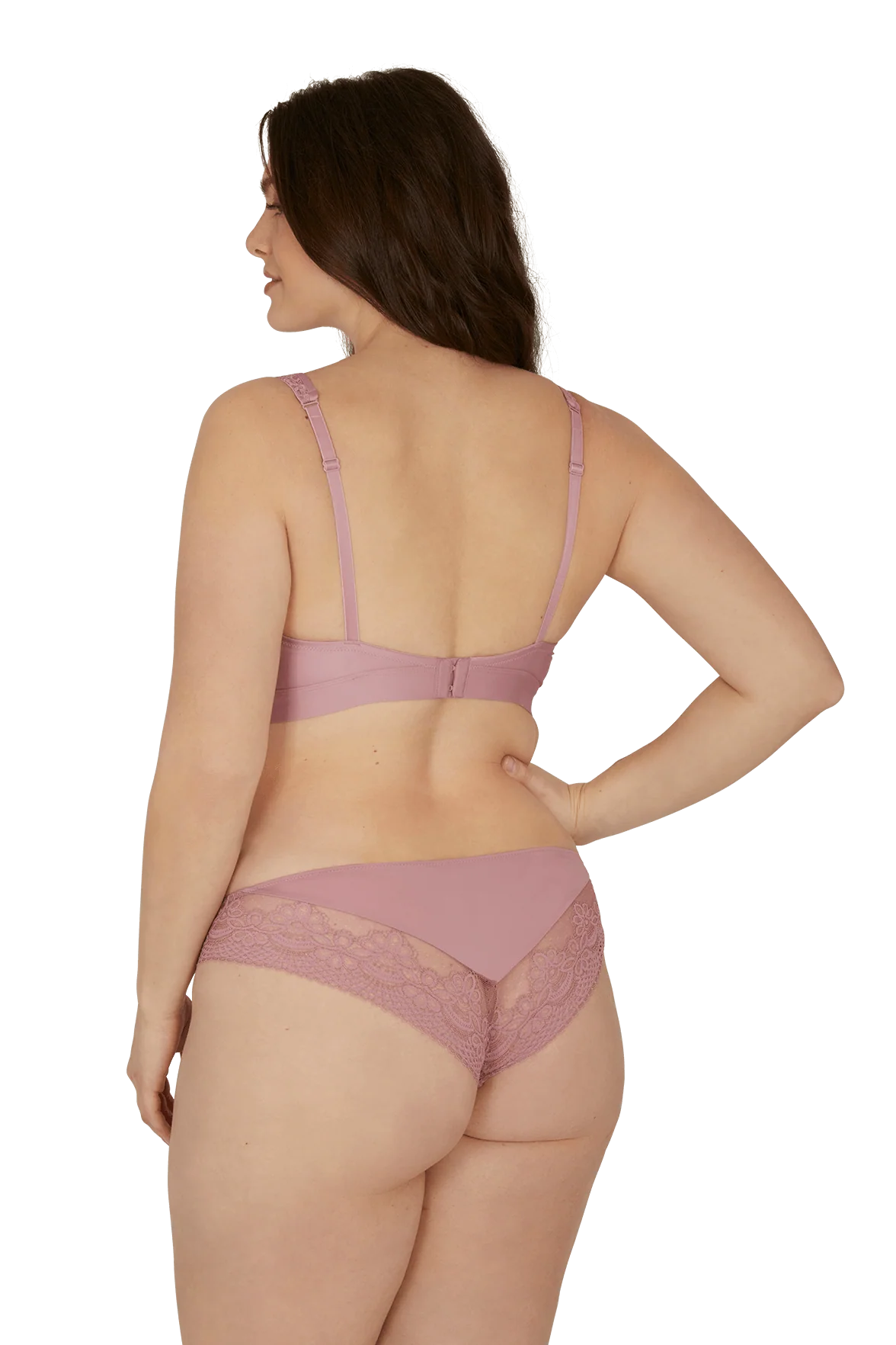 Soutien-gorge foulard sans armatures en dentelle et en microfibre L'irrésistible - Lilas - Image 4