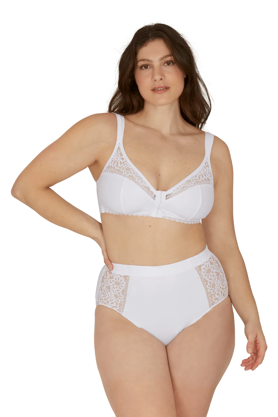 Soutien-gorge sans armatures agrafage avant Well Allure L'Elégante - Blanc - Image 3